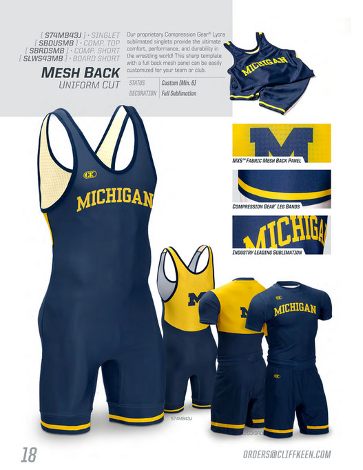 Cliff Keen Athletic 2022 Wrestling Catalog Page 1819